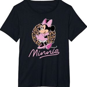 Disney Minnie Mouse Black Tee with Pink Accents